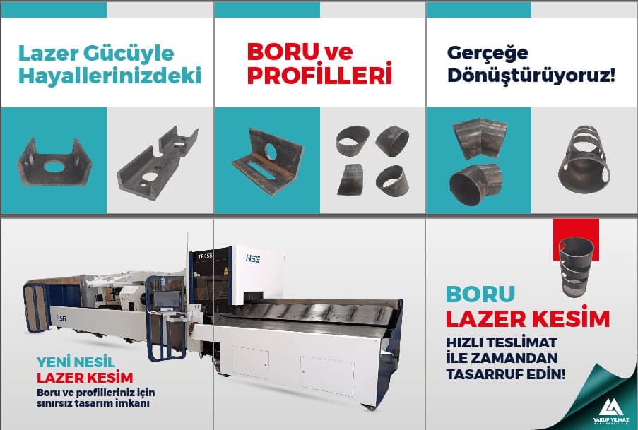 Boru, Profil, NPU gibi Hadde Malzemelerin lazer kesim hizmetleri